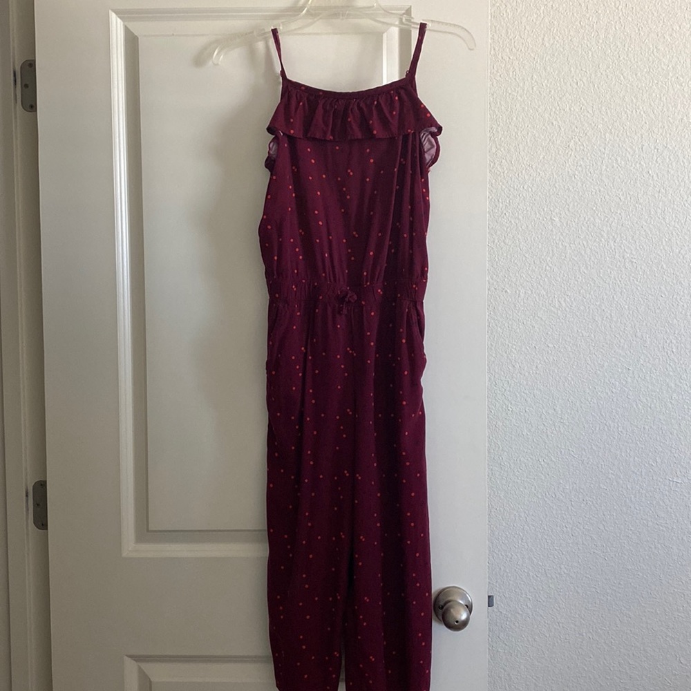 Girls adjustable strap romper